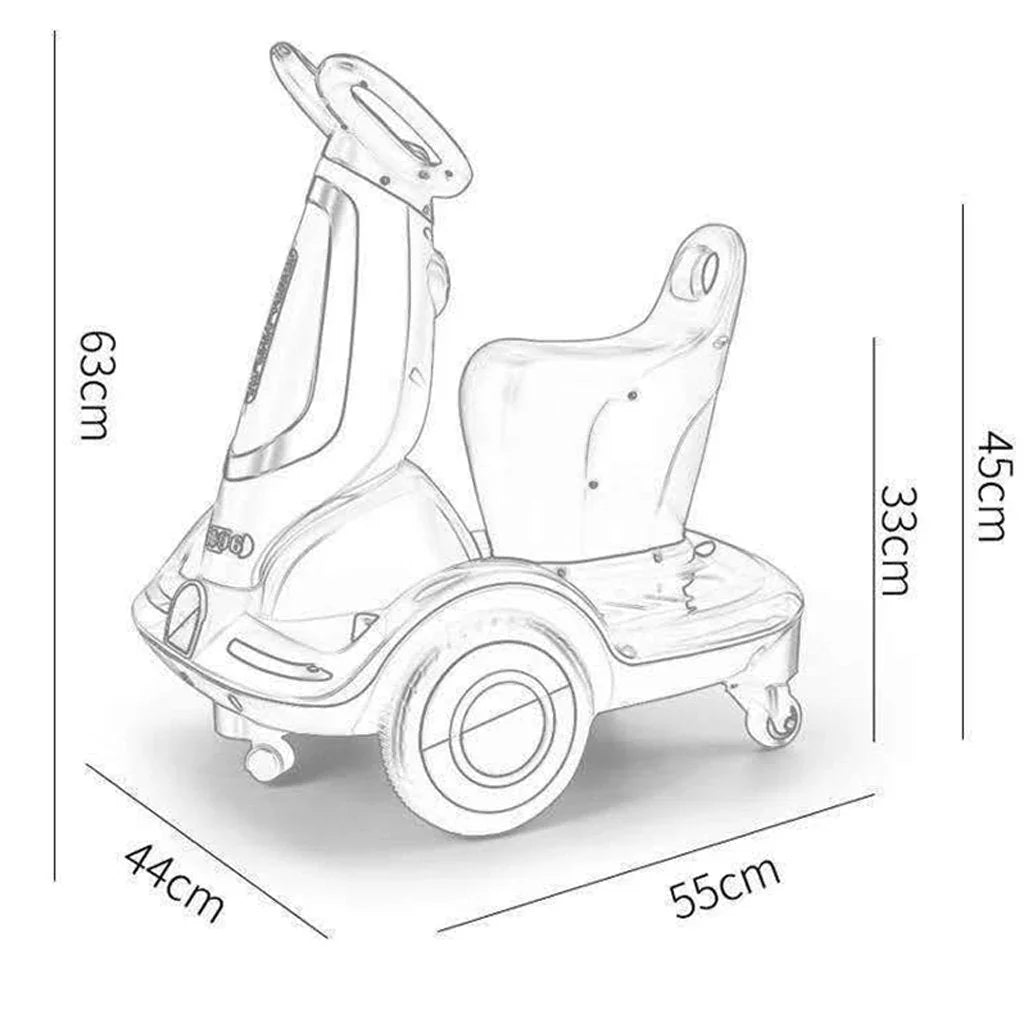 Children rotating electric motorcycle