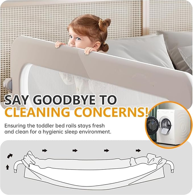 Baby Bed Rails Guard - Foldable Toddler Bed Rail