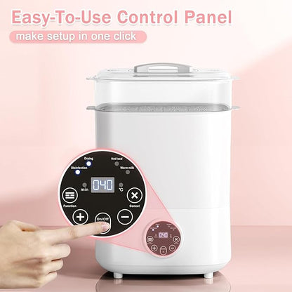Baby Bottle Sterilizer and Dryer, 5-in-1