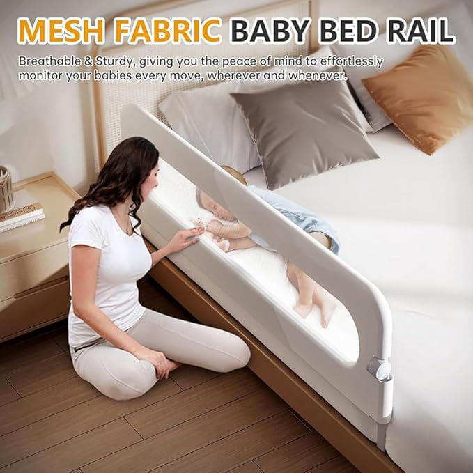 Baby Bed Rails Guard - Foldable Toddler Bed Rail