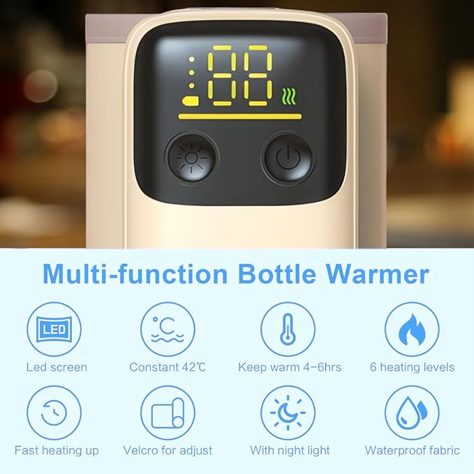 Portable Baby Bottle Warmer for Breastmilk & Formula – Fast Heating