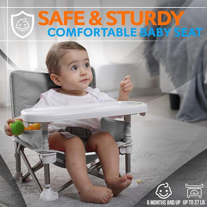 Baby Travel Booster Seat, Compact Toddler Feeding Chair