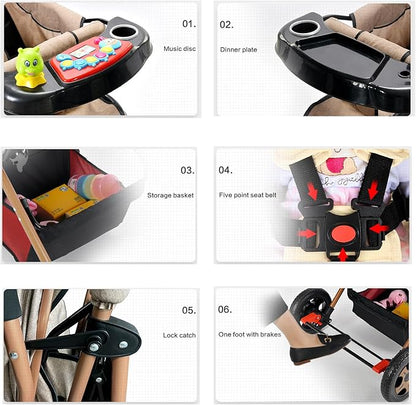 Lightweight Travel Stroller, Foldable Baby Stroller