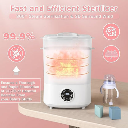 Baby Bottle Sterilizer and Dryer, 5-in-1