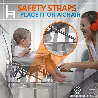 Baby Travel Booster Seat, Compact Toddler Feeding Chair