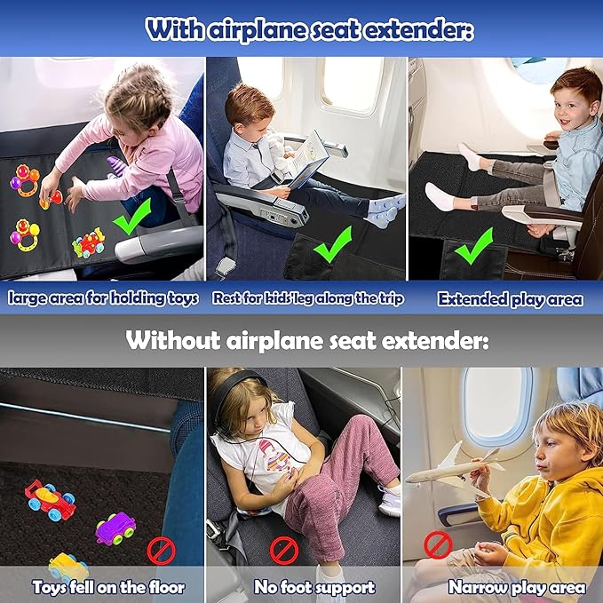 Airplane Bed for Toddler, Airplane Footrest for Kids