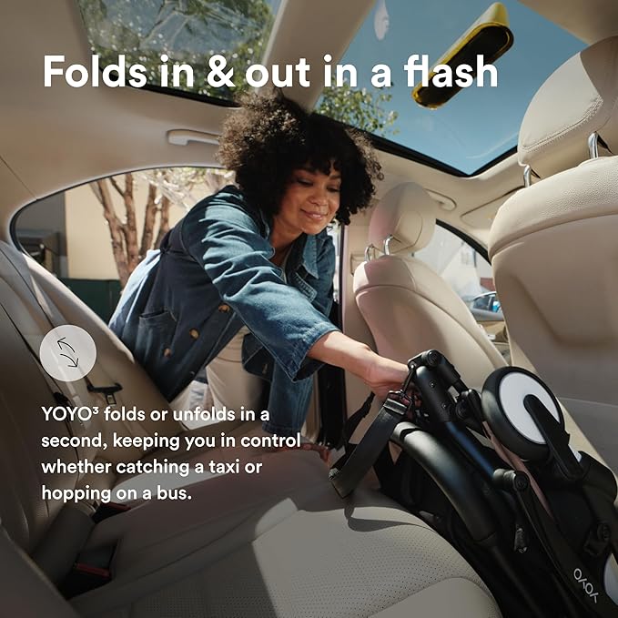 Stroller from 6 Mths - Black Frame + Seat Cushion + Canopy