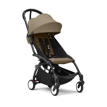 Stroller from 6 Mths - Black Frame + Seat Cushion + Canopy
